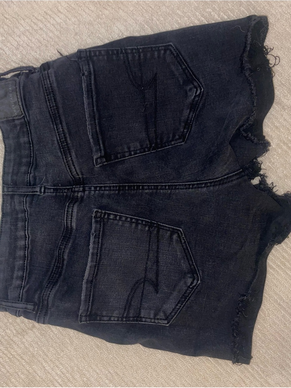 American Eagle Outfitters Next Level Stretch Distressed High-Rise Jean Shorts - Picture 3 of 10